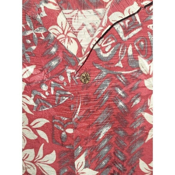Caribbean Silk Button Down Shirt - Size L - Picture 4 of 9